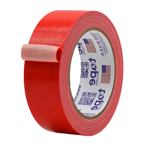 Image of MAT Duct Tape Red Industrial Grade, 1.5 inch x 60 ft. Waterproof, UV Resistant for Crafts, Home Improvement, Repairs, & Projects