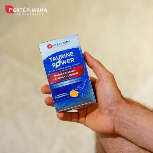 Forté Pharma - Taurine Power - Complément Alimentaire - Booster d'Énergie, Anti fatigue, Coup de boost - Caféine, Vitamine C, L carnitine, Magnesium - Goût Agrumes, 30 comprimés effervescents, 1/jour – Image 6