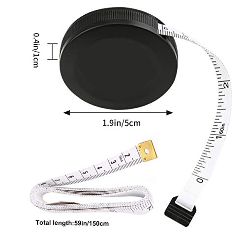 Set de 2 cintas métricas flexibles de alta precisión miniatura 5