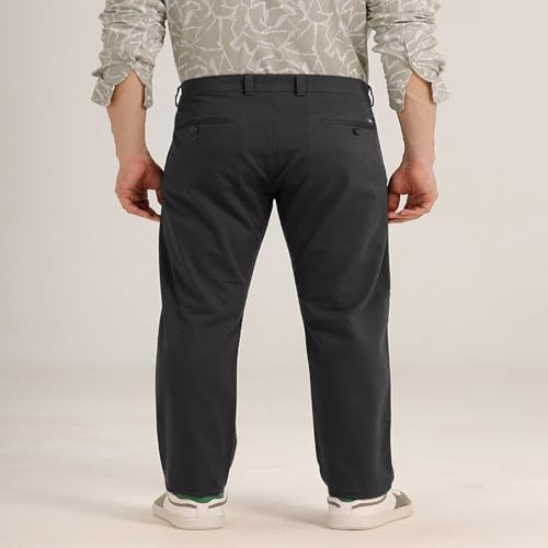 Image of BASICS Premium Cotton Stretch Formal Trousers for Men | Office Pants