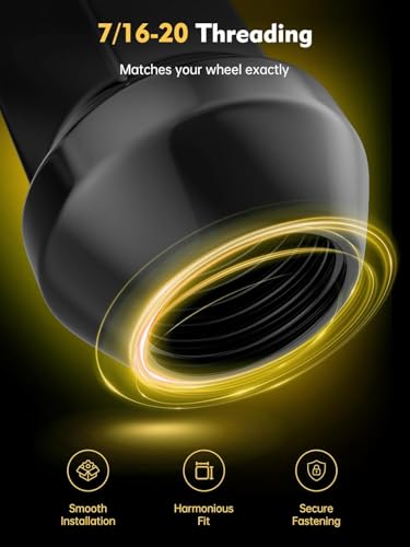 Image of MIKKUPPA 7 /16-20 Wheel Lug Nuts, Black 24PCS Closed End Solid Tire Nut | Replacement for 1984-1986 4runner, 1969-1987 Blazer, 1970-1987 Jimmy, 1960-1987 K10 Aftermarket Wheel