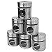 Produktbild all-around24 6 x Gewürzgläser Gewürzdosen Gewürzset Salz-Pfeffer Streuer Gewürzstreuer Set für Gewürzregal (06-Teilig)