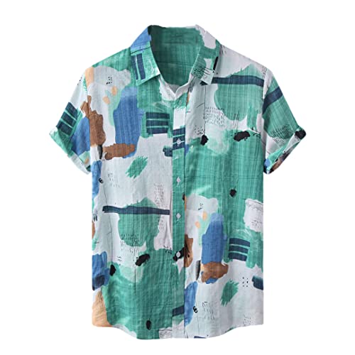 Chemise d'été en coton homme Disimlarl grande taille L