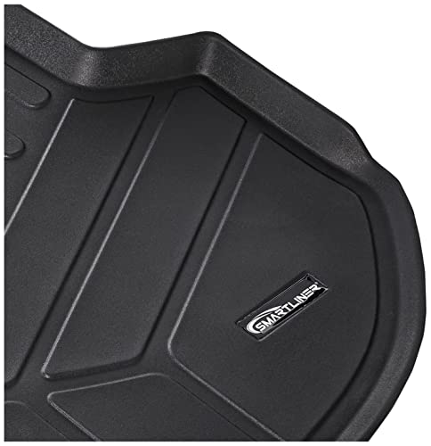 Smartliner All Weather Custom Fit Cargo Liner Trunk Mat Black Compatible With 2021-2023 Hyundai Santa Fe #TOP4