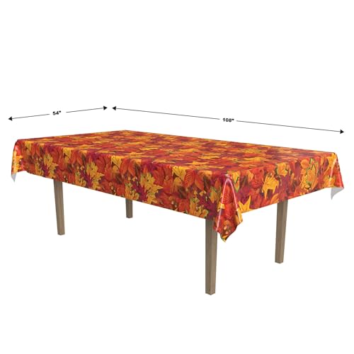 Image of Beistle The Company - Fall Leaf Table CVR 54IN X 108 - Pack of 1