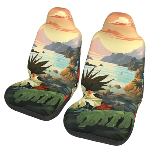 Housses de siège auto universelles imperméables lot de 2 protections hawaïennes haute qualité