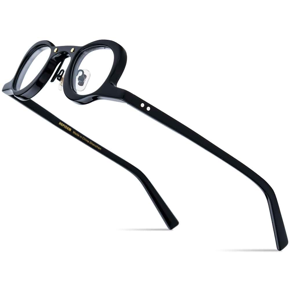HEPIDEM Acetate Glasses Frame Men,Round Optical Eyeglasses Women Vintage Retro Eyewear 9153