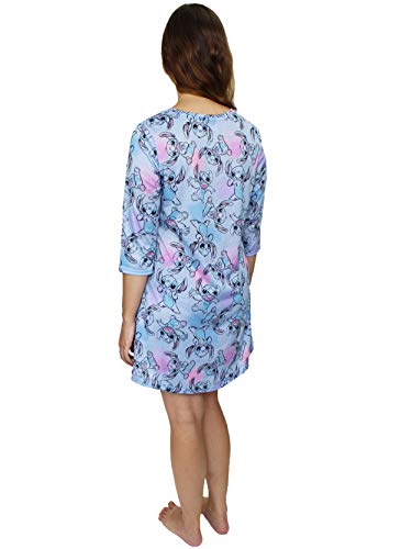 Disney-Lilo-Stitch-Womens-34-Sleeve-Dorm-Nightgown-Pajamas