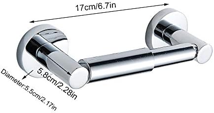 Toilet Roll Paper Holder Stainless Steel Wall Mounted Chrome Toilet Tissue Holder Bathroom Storage Traditional Pivot Towel Dispenser