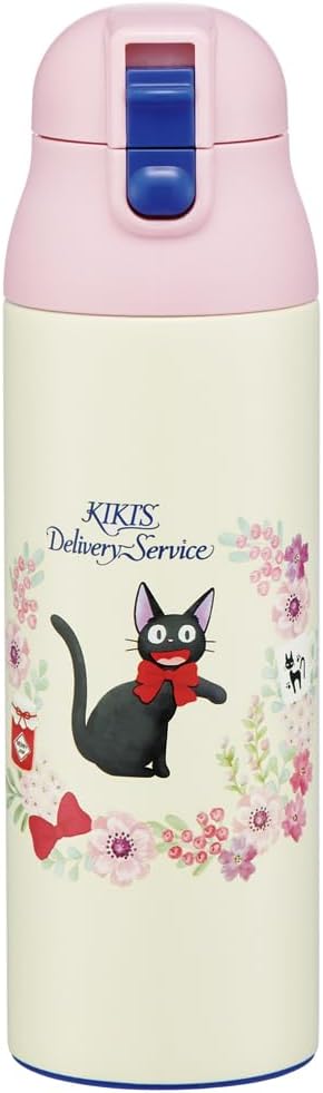 Skater SDPC5-A Mug Bottle, 16.9 fl oz (500 ml), Thermal, Cold Insulation, Stainless Steel Water Bottle, Kiki's Delivery Service, French Studio Ghibli