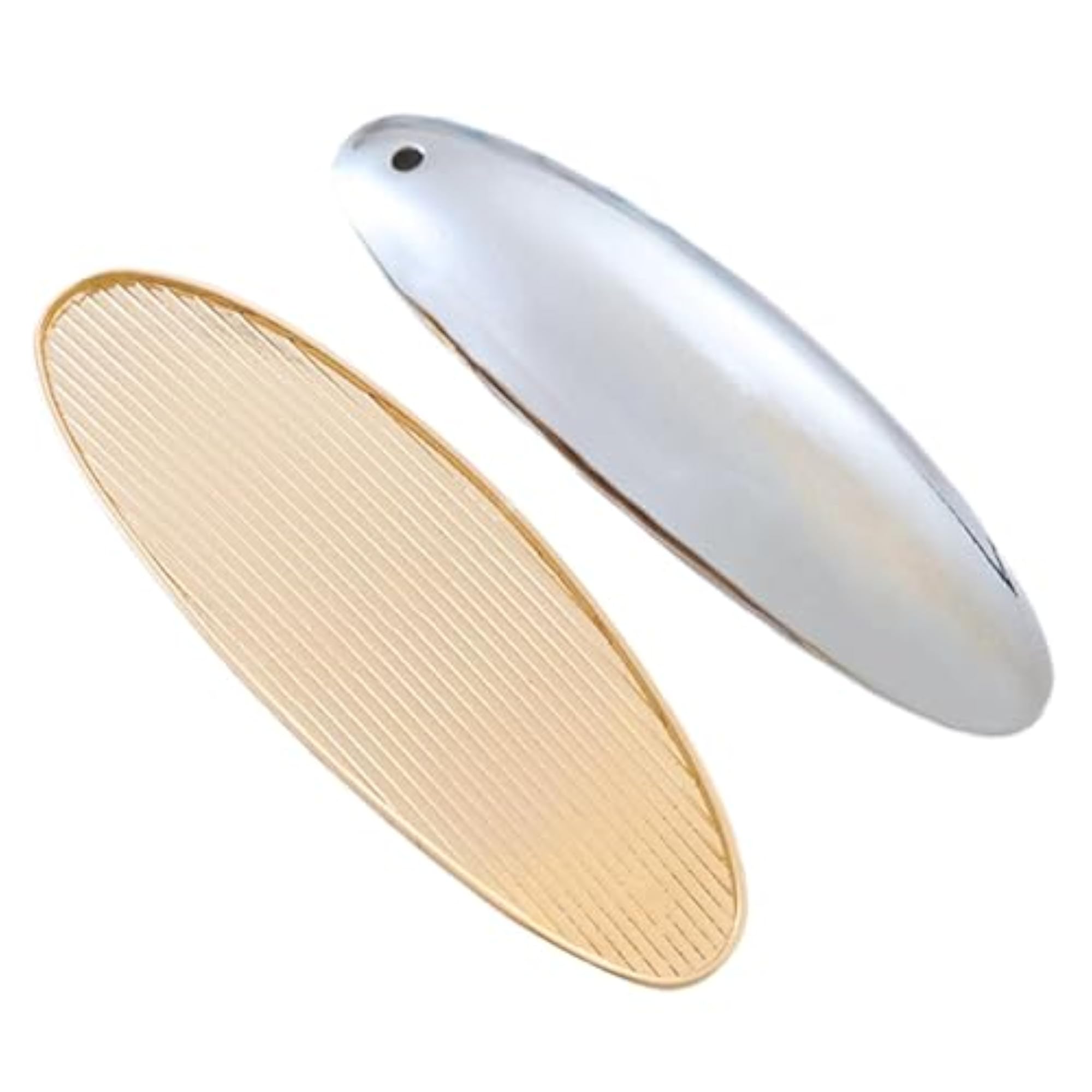 2 Pieces Classic Hair Barrettes for Women, Bright Gold