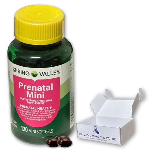 Prenatal Vitamins for Women- 120 Mini Softgels Multivitamin/Multimineral (Pack of 1), Boxed by