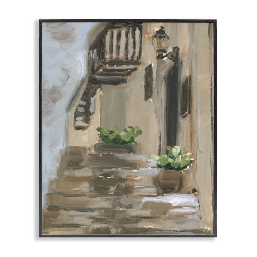 Parisian Alleyway at Dusk Architecture, 11 x 14 Inch Framed Giclée Print