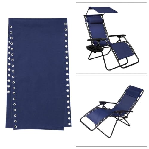 Lona de malla transpirable azul antimanchas con diseño de rayas para silla de playa exterior 7