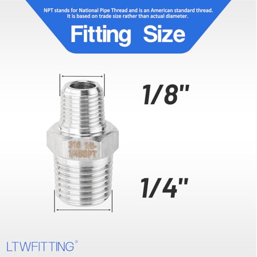 Conector BSPT de agua potable para barcos LTWFITTING de acero inoxidable 316 3