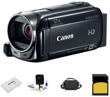 Canon VIXIA HF R50 1080p Full HD Camcorder, - Bundle With LowePro Carrying Case, 16 GB Class 10 SDHC Memory Card, Cleaning Kit, SD Card Case