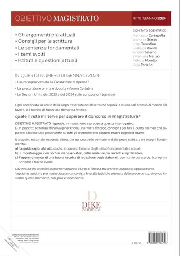 Obiettivo Magistrato. La Guida Per Affrontare Il Concorso. Gennaio (2024) (Vol. 70) - 2