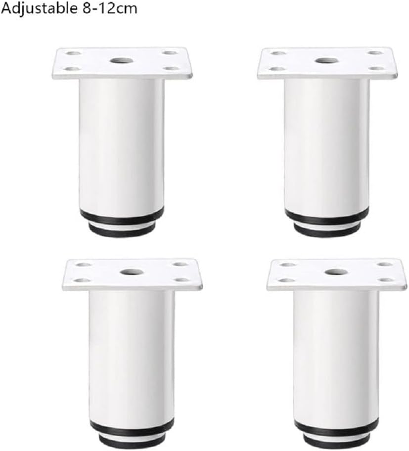 Furniture Legs, 4 Pcs Table Feet Sofa Bed Leg Iron Furniture Legs Replacement Strong Load-Bearing Furniture Hardware Adjustable Height
