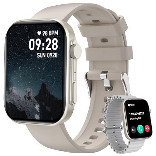BRIBEJAT Smartwatch Damen Herren mit Telefonfunktion, 2,01' HD Touchscreen...