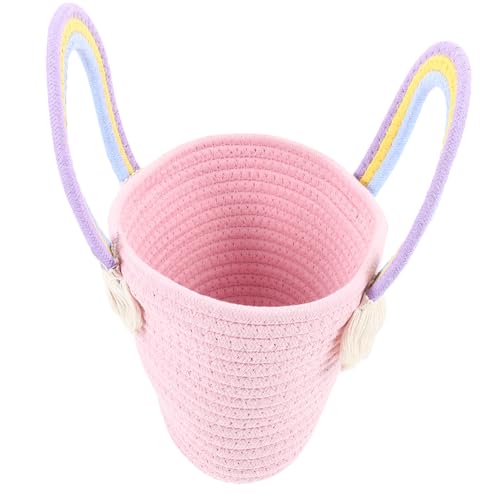 NOLITOY Woven Rainbow Handbag Beach Tote for Capacity Storage Bag for Daily Use Shopping and Leisure Activities Assorted Handle Colors