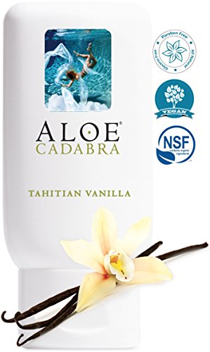 Aloe Cadabra Flavored Personal Lubricant and Vaginal Moisturizer, Organic Edible Aloe Lube for Men, Women and Couples, Non-Staining, pH Balanced, Toy Compatible (Tahitian Vanilla, 2.5 Ounces, 1 Pack) - Image 4
