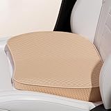 Rngwxoe 2 in 1 Wedge Car Seat Cushion or Lumbar Support - 3.2 inches Soft Memory Foam Cushion for Car Seat Driver for Comfort - Driving Cushion for Butt and Back Sciatica Pain Relief, Beige