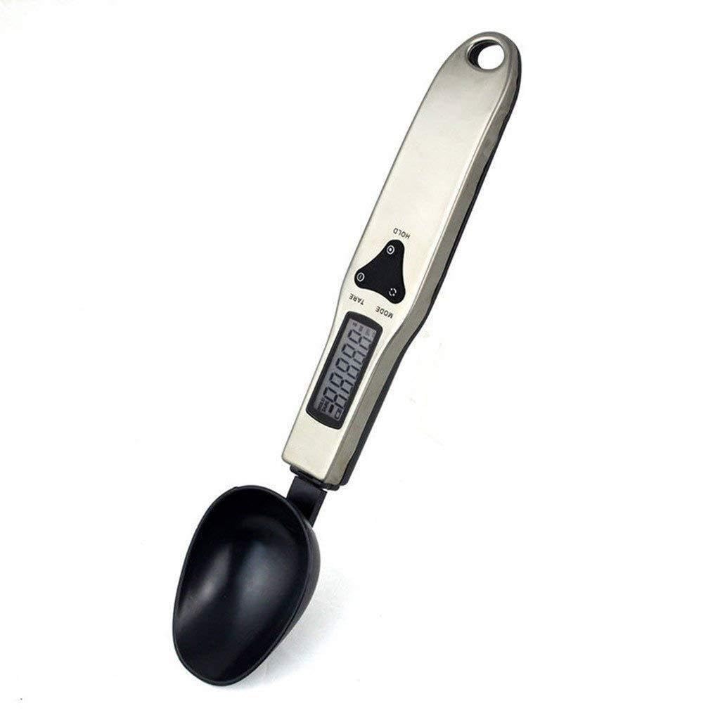 High-Precision 0.1g Kitchen Baking Scoop Scale, Compact Household Detachable Electronic Measuring Scoop(Svart)