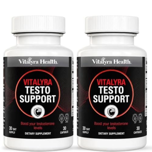 Vitalyra Testo Support Supplement for Men - 60 Capsules, 2-Pack | Energy, Stamina & Vitality | Natural Testosterone Booster for Active Men | Made in USA