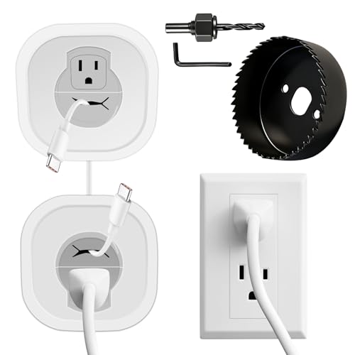 in-Wall Cable Management Kit,in Wall TV Power Kit for Wall Mounted TV and Speakers,in Wall Wire Concealment Kit, Includes Power & Low Voltage Cable Management with Hole Saw Drill Attachment