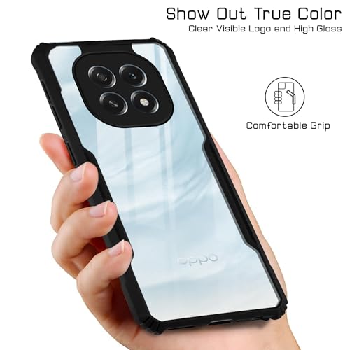 Image of Jkobi Back Cover Case for Oppo F29 (Shockproof with Polycarbonate Clear Panel | Professional Black)