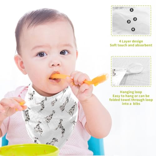 Image of vvfelixl Baby Cotton Washcloths Great Dane Dog Infants Bath Towel for Unisex Face Towels for Newborn, Natural Baby Wipes Delicate Skin, 11.8 X 11.8 inch, one sizex5