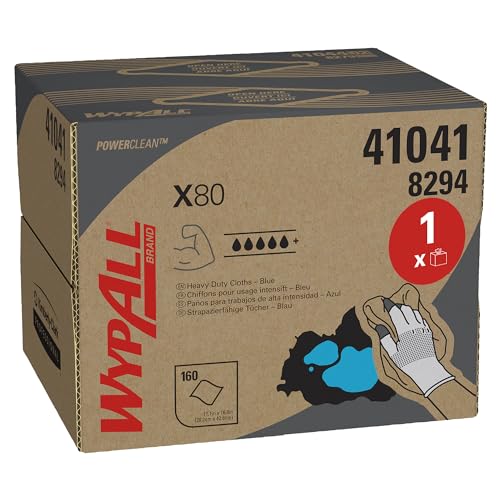 Chiffons réutilisables bleus WypAll X80 8294 essuyage intensif Hydroknit