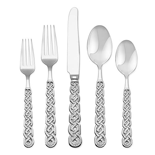Hampton Forge Scotts Antique-20 Besteck-Set, Service für 4, 18/10, geschmiedet, 20-teilig, silber Cover
