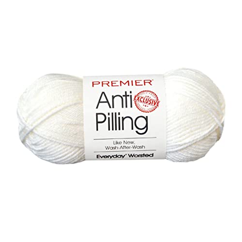 Everyday Solid Yarn hilo para tejer mantas de sofá y ropa de bebé color blanco nieve 2