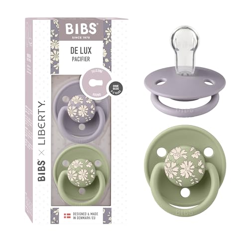 BIBS De Lux Liberty Soother 2-Pack, BPA Free Dummy Pacifier, Roun...