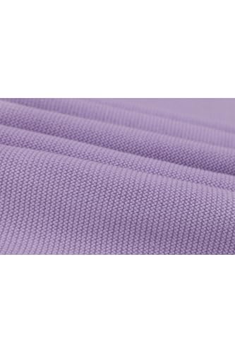 Image of Lilax Cotton Knit Receiving Blanket, Warm Cozy Swaddle Cuddle Stroller Crib Blanket for Newborns Infants & Toddlers 33.5 inch x 31.5 inch, Lavender