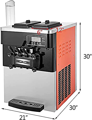 Fly YUTING Kommerzielle Softeismaschine 20 bis 28l oder 5,3 bis 7.4GAL pro Stunde LED-Anzeige Auto SPUT-Timer 3-Aromen… – Bild 4