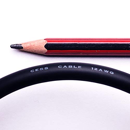 CNCESS CESS-163-4i Low Noise 12 Gauge Premium RCA Audio Line Patch Cable (4 Inches)