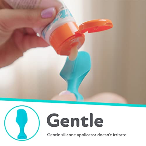 Dr. Talbot's Diaper Cream Soft Silicone Brush With Suction Base & Hygienic Case, Aqua, Full Size #TOP2