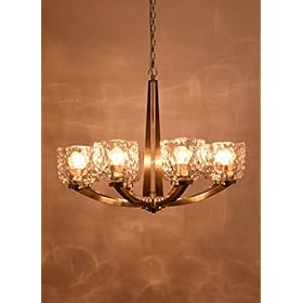 ALICE HOUSE 29.5" 8-Light Large Chandeliers for Dining Room, 72" Chain, Brushed Nickel Finish, Kitchen Light Fixtures with Clear Hammered Glasses, Modern Farmhouse Chandelier AL6091-H8 41FkUElcd2L. SS280