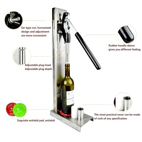 Machine de pressage manuelle de bouchons de bouteilles de vin et outil de capsulage - 5