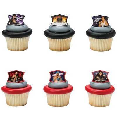WWE Ringleaders Cupcake Rings - 24 ct