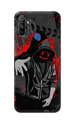 Image of Printed Hard Back Cover for Realme Narzo 10A Back Cover (Hoodie Rapper) -190724(EA)