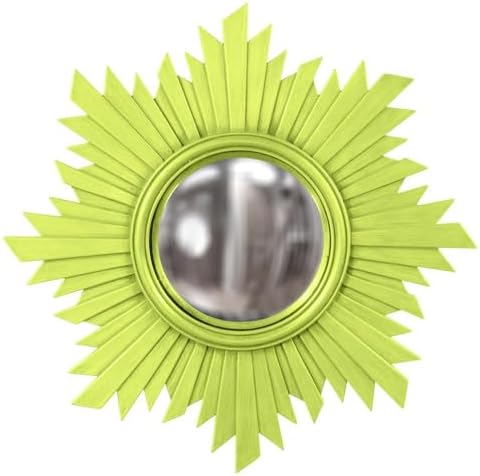 Howard Elliott Euphoria Round Hanging Convex Wall Mirror, Accent Décor Round Resin Frame Star Shaped Convex Mirror for Bedroom, Entrway, Living Room or Any Room, 21 Inch,