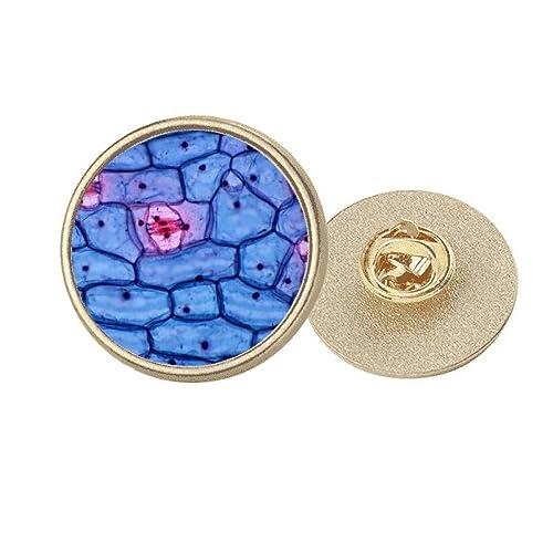 Broche scientifique motif biocosmique en métal doré taille M pour passionnés de biologie