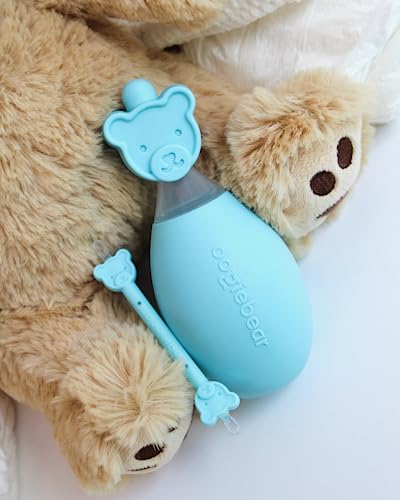 Oogiebear Bear Pair — The Safe Baby Booger Cleaner And Nose Sucker Duo | Bulb Aspirator And 2-In-1 Nose And Ear Wax Cleaner | Latex And Bpa Free - Blue #TOP1