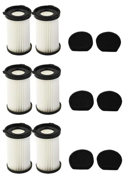 Kit de 2/4/6 filtros lavables para Cecotec para Conga para Thunderbrush 520 550 560 E para Handyforce 2761 2759 piezas de repuesto (paquete de 6)
