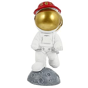 BESPORTBLE 赤い樹脂製の宇宙飛行士形状美しいメガネスタンド 眼鏡収納ディスプレイに最適な卓上装飾用メガネホルダー 寝室やデスクにぴったりの実用的なデザイン