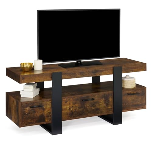 IDMarket - TV-Bank, 116 cm, Phoenix mit Schubladen, Holz, Antik-Optik,...