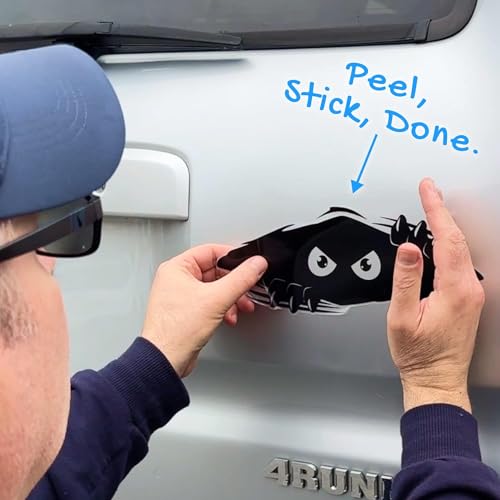 Image of Funny Monster Sticker for Cars, Trucks, Dents & Sports (Eye Multi, (11x4.25 inches Pack-2))